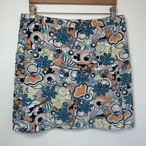 Callaway Golf Women’s Skirt Bright Floral Pattern Sz 12 Colorful Pockets